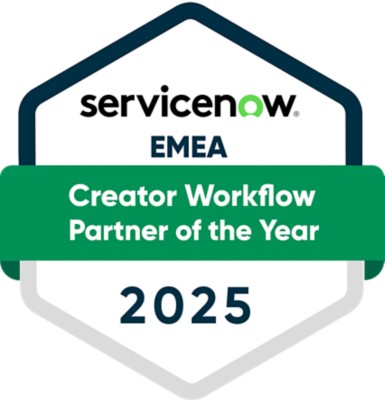 2025 ServiceNow Partner of the Year Badge EMEA, Creator Workflow | DXC Technology